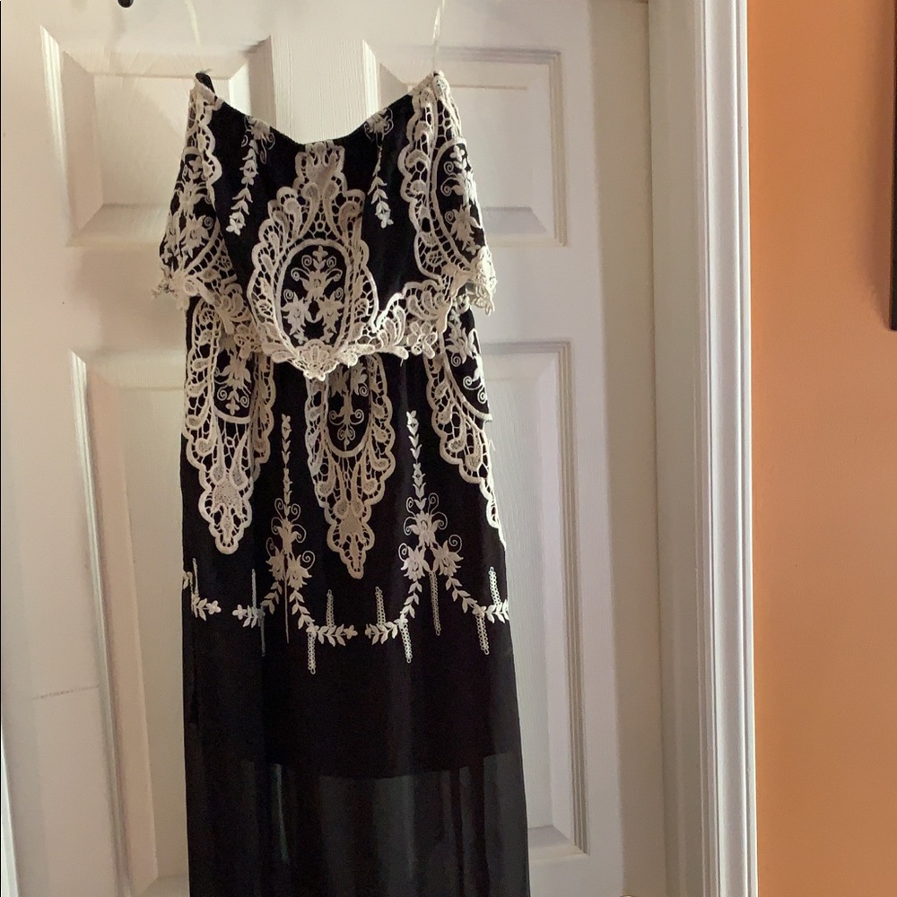 Strapless maxi dress